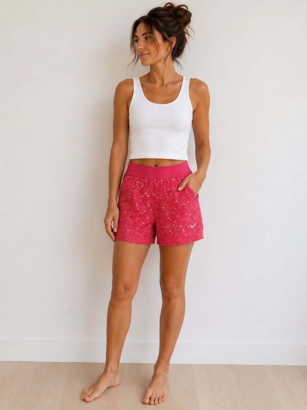 Nike Women’s Pink Speckled Running Shorts